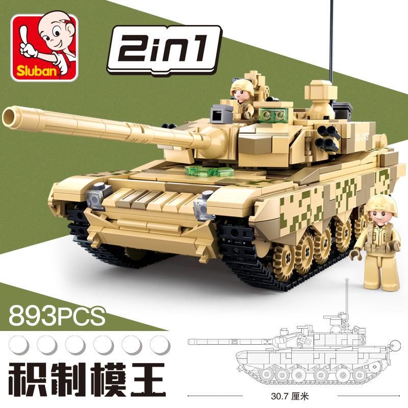 T-54 Main Battle Tank Building Block Classic World War Military Armored Vehicle Model Bricks M4A3 BMP T90 II STEM DIY Model Kit 3D Interlocking