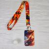 Anime Cartoon Credential Holder Keychains Neck Lanyard For Pass Card Anime Credit Card Holder Keychain Straps