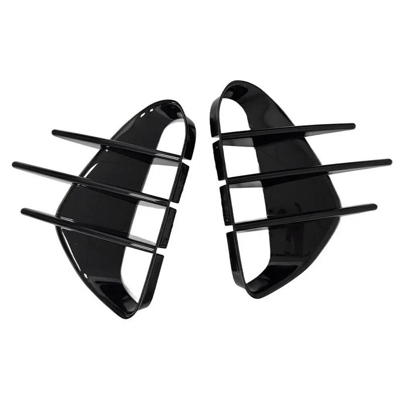 A28G-1 Pair Car Front Bumper Side Vent Grille Spoiler Wind Blade Decorative Cover For Kia Stinger 18-23