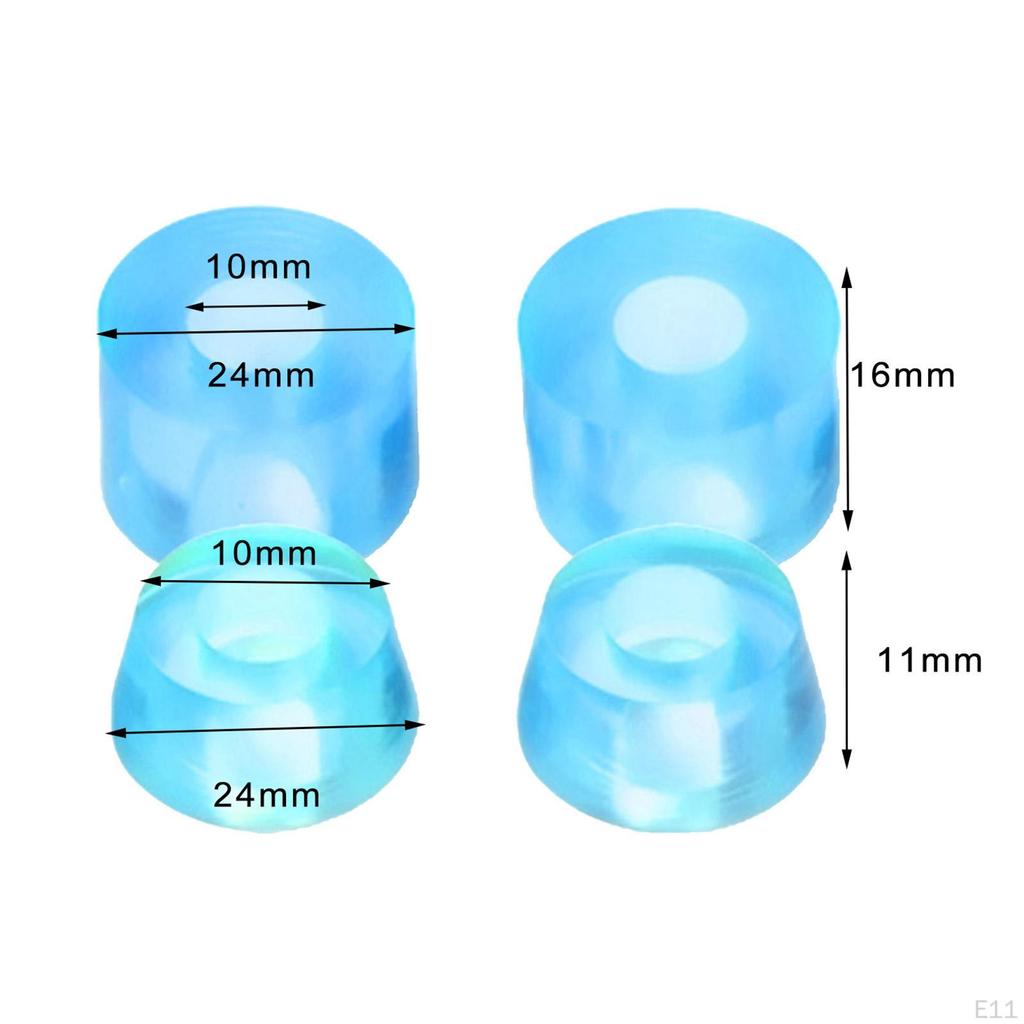 4 Pieces PU Skateboard Truck Replacement Bushing 11x16mm 7'' Trucks Bushings Longboard Rebuild Kit