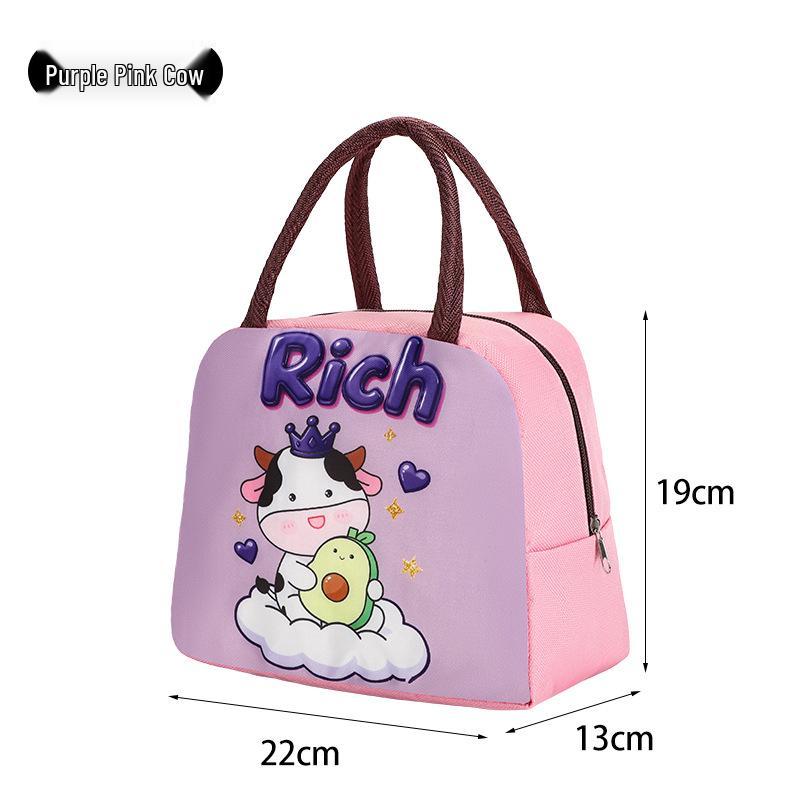 Cute Insulated Bento Bag: Cartoon Lunch Box for Kids and Office