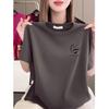 Women's Plus Size Printed Round Neck T-Shirt - Summer Casual Loose Fit, Slimming, High-End
