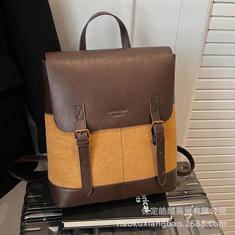 School Bag Backpack Women's 2025 New Autumn and Winter Leisure High Sense Niche Fashion College Student Commuter Travel Backpack