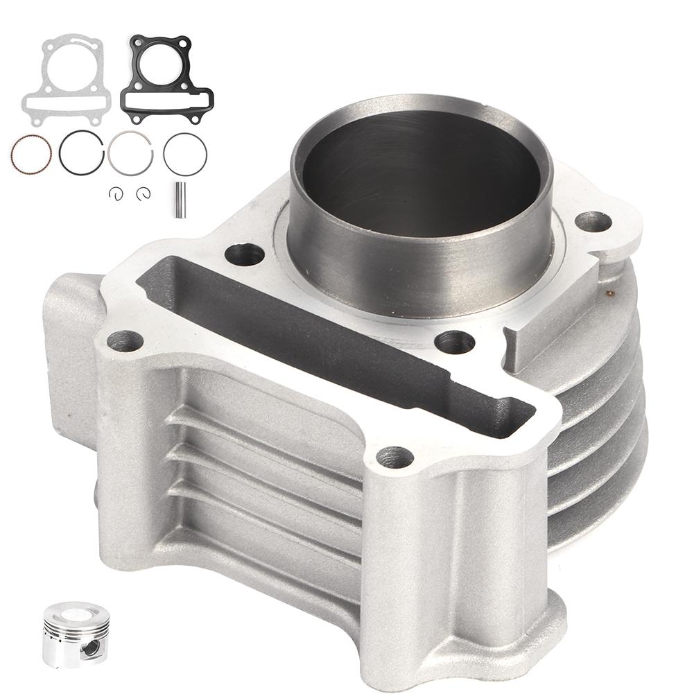 Engine Cylinder Rebuild Kit WPiston Ring Pin Gasket Moped Scooter Fit for GY6 80CC