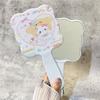 Sanrio Handheld Mirror With Comb Kawaii Hello Kitty Baby Pattern Mirror Comb Extracted Hair Brush Massage Styling Beauty Tool