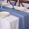 Chiffon Table Runner Romantic Sheer Wedding Table Runner Glitter Tulle Fabric Decorations for Wedding, Birthday Party,Dinner