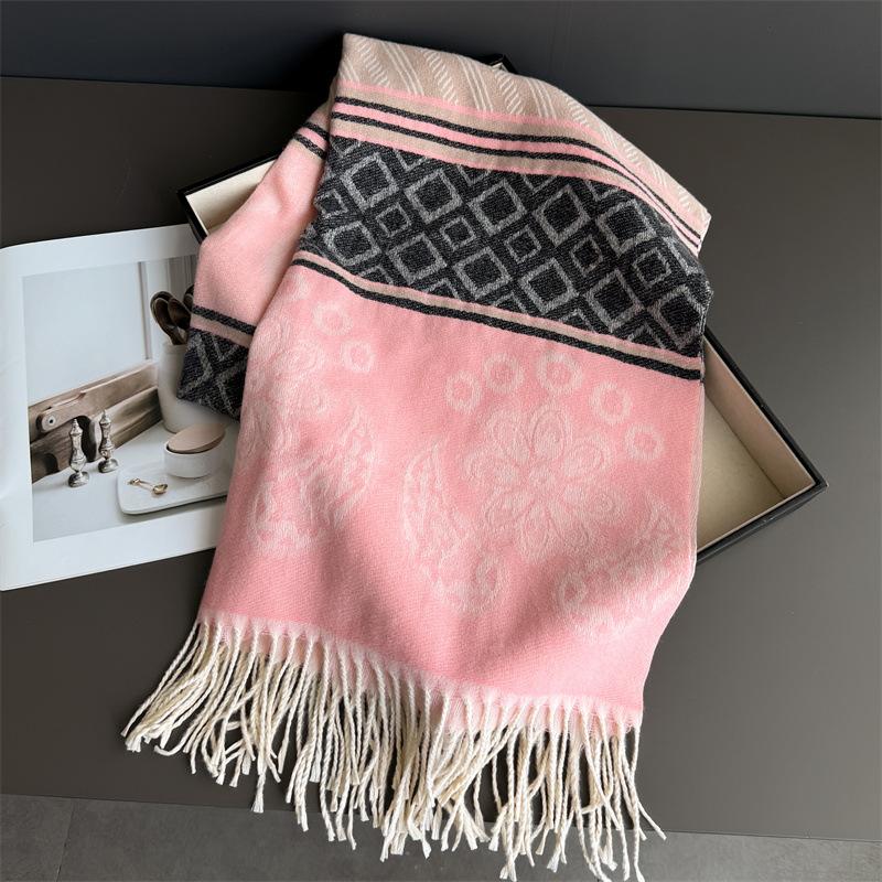 Luxury Winter 100% Wool Scarf Women Thicken Solid Cashmere Handkerchief Warm Pashmina 2 Colours Female Shawl Pareo Soft Bufanda