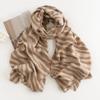 Versatile Autumn and Winter Thickened Zebra Pattern Imitation Cashmere Scarf for Women Cold Proof Warm Neck Scarf Striped Shawl