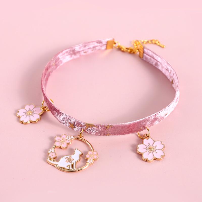 

Регулируемое ожерелье для кошек, щенков, рыбья кость/снежинка/звезда, бархатный бронзовый звездный шикарный аксессуар для домашних животных, роскошный ошейник для собак S