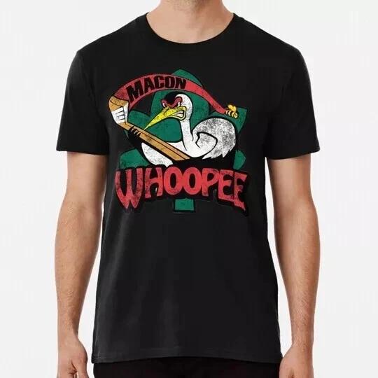Macon Whoopee Hockey Logo T-Shirt Tee Top Unisex Made in the USA 100% Cotton T-shirt Mens Tees Top XL