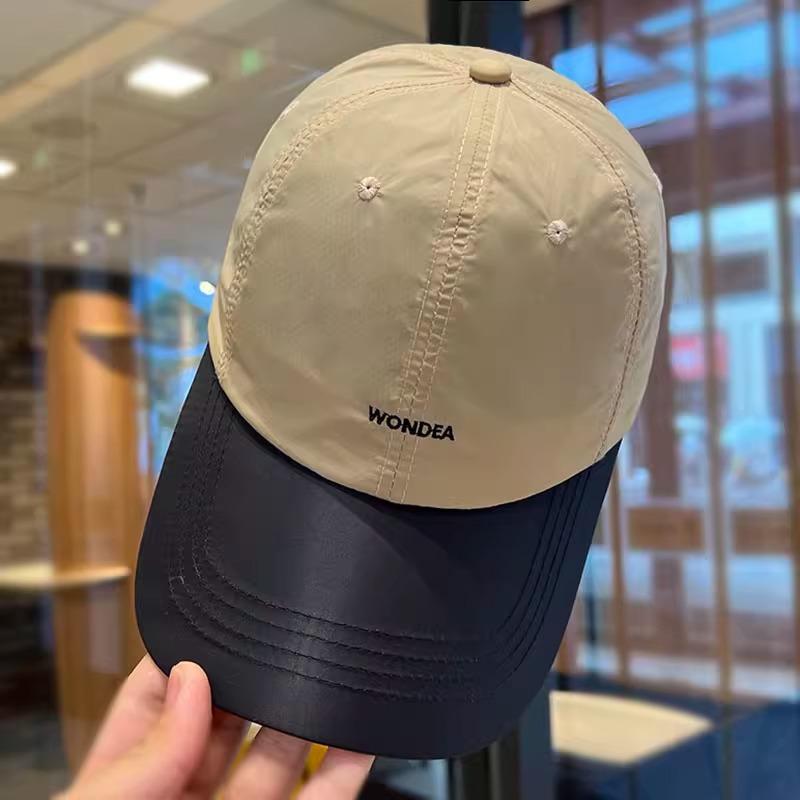 Thin Quick Drying Baseball Cap Ins Soft Top Letter Baseball Cap Summer Thin Breathable Street Men and Women Color Blocking Cap