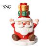 Reusable Christmas Decorations for Home Resin Figurine, Cute Clay Style Santa Snowman Gingerbread Man Decorative Cartoon Statues Statue, Festive