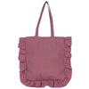 Fresh Checkered Ruffle One-Shoulder Lace Backpack: Cute Korean Style Tote for Daily Commute and Students