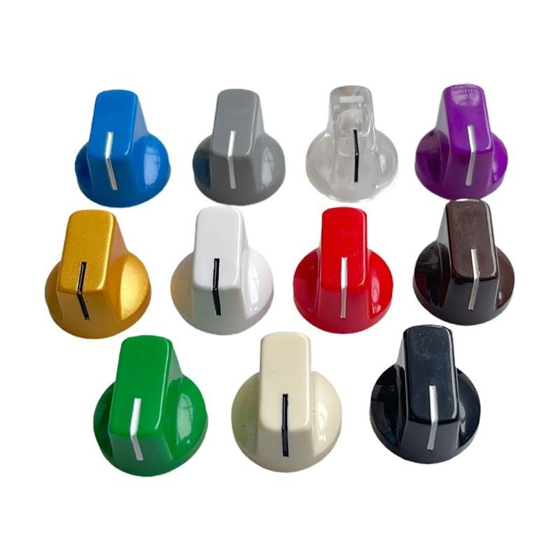 10Pcs Electric Guitar Effect Pedal Knobs 6.35mm Shafts for Effect Pedal & Amplifier