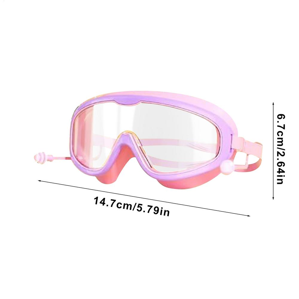 Kids Swimming Goggles Anti-UV No Leaking Pool Eyewear for Boys and Girls Anti-fog No Nose Bridge Design Swimming Eyeglasses