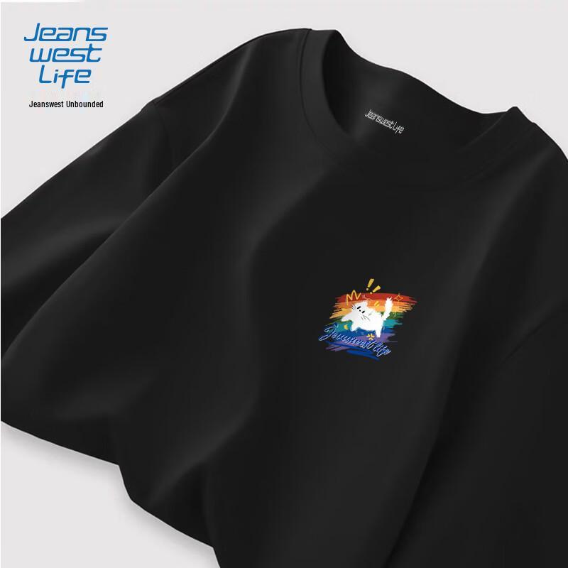 JEANSWEST LIFE Men's Cotton Cartoon Long Sleeve T-Shirt