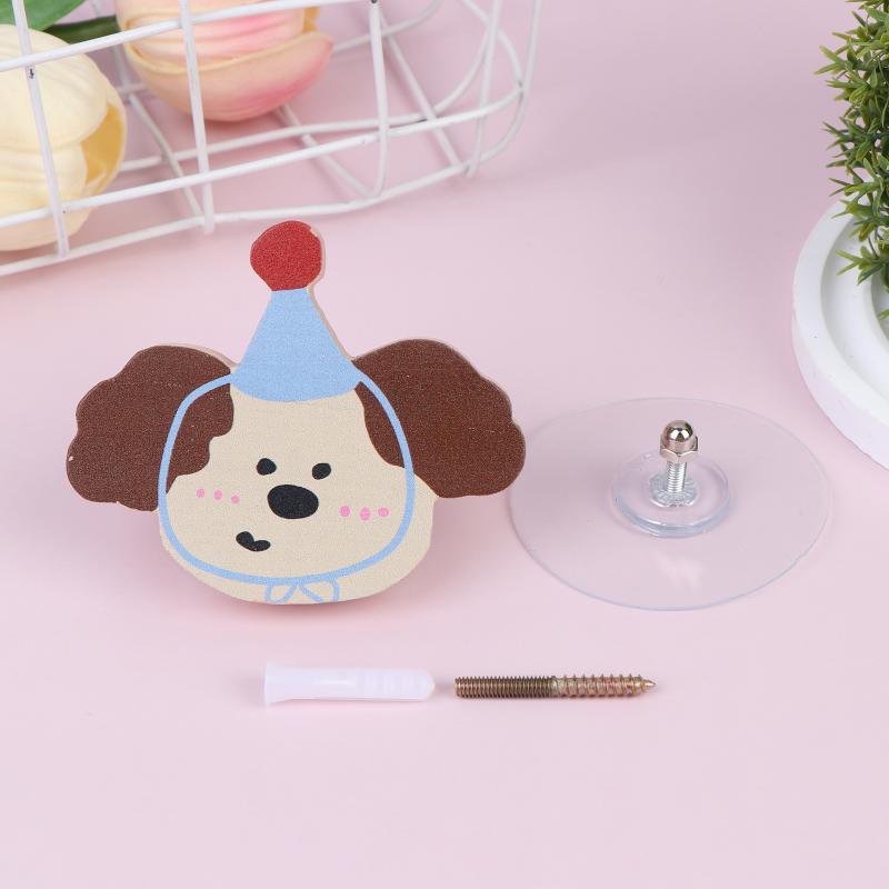 Cute Animal Wooden Hook Cartoon Wall Mount Hanging Hook Decorative Towel Holder Hook For Nursery Bedroom Home Wall Decoration