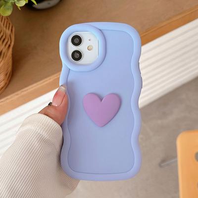 Coque en silicone ondulée 3D Love Heart Candy pour Xiaomi Redmi 13 4G Note 13 Pro 4g 5g 12 12pro 13pro Plus 11 10 Pro Housse souple antichoc