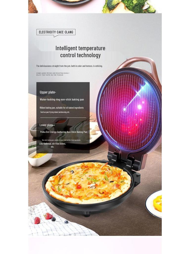 Home Electric Griddle: Deepened Pancake & Crepe Maker with Double-Sided Heating