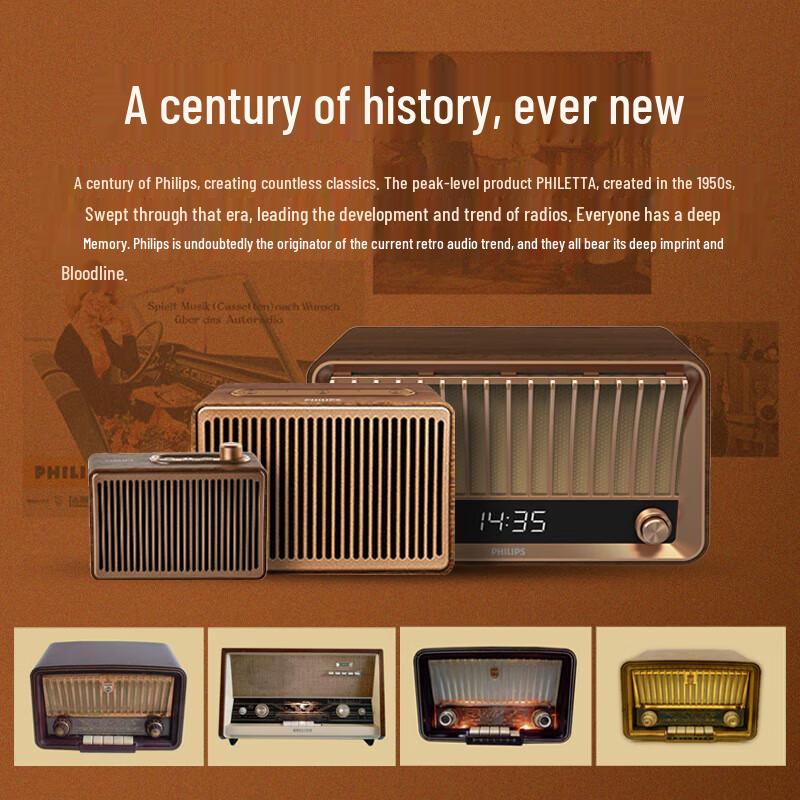 Philips Retro Wireless Bluetooth Speaker