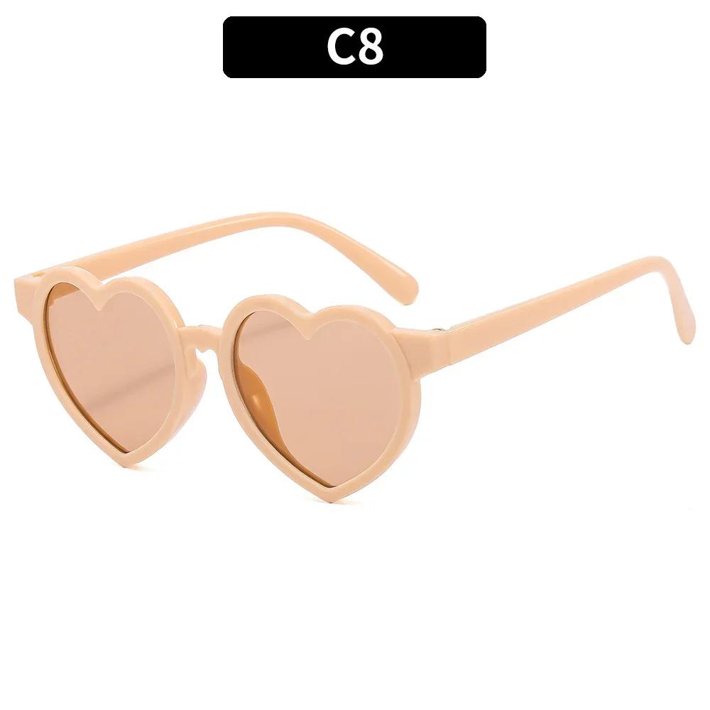 Fashion Heart Shaped Children Sunglasses Classic Cute Summer Sunglasses Girls Boys Sun Glasses UV400 Eyewear Baby Shade Glasses