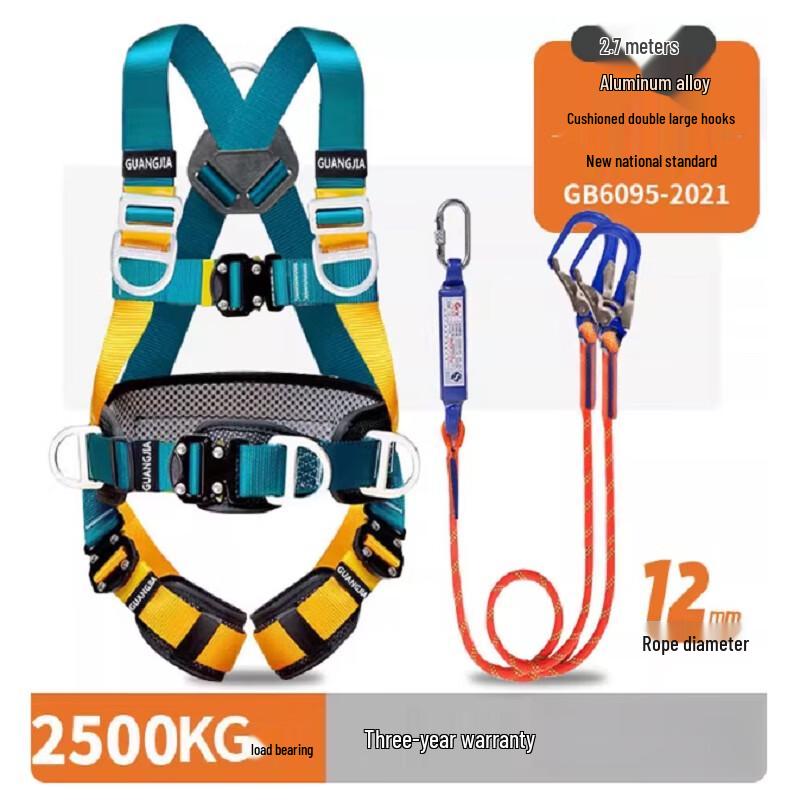 OLOMM Full Body Safety Harness with Double Hooks