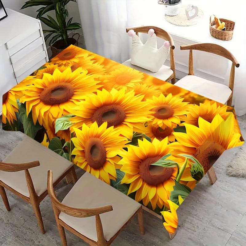 1 stuk Lentefeest Paastafelkleed met lam en bloemenpatronen, retro boerderijstijl. Ideaal voor Paasevenementen, zomerse kampeerpicknicks en verjaardagspartijen 140x180cm