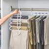 Folding magic 5-layer stainless steel trouser clip saves space and retractable multi-layer hanger for hanging trousers and scarv