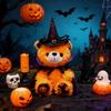 28CM Orsetto Holiday Carino e Spettrale Peluche Giocattoli Orsetto con Mantello Carino e Affascinante Bambola Orsetto Peluche Animale Morbido Cuscino Regalo Creativo per Festival