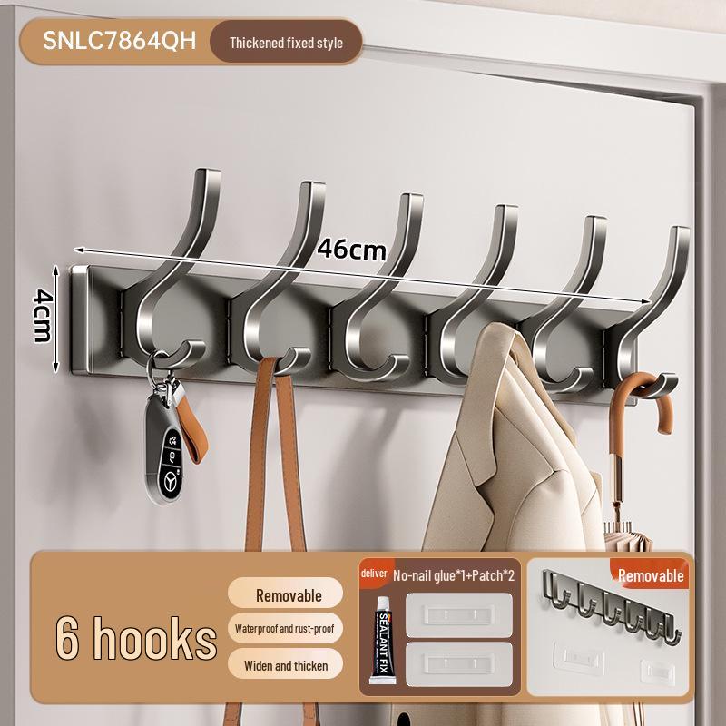 Space-Aluminium Haken ohne Bohren: Haken für Bad, Küche, Mantel, Handtuch & Mehr