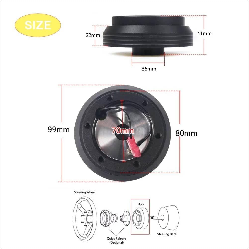 Subaru Mitsubishi Steering Boss Short Thin Impreza WRX STI 2002-2007 GDA GDB Legacy 1989-2009