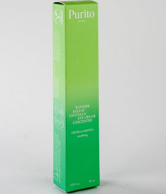 Purito Wonder Releaf Centella Eye Cream Unscented 30ml/  Anti-aging, Nourishing, Moisturizing, Korean Cosmetics, Kbeauty