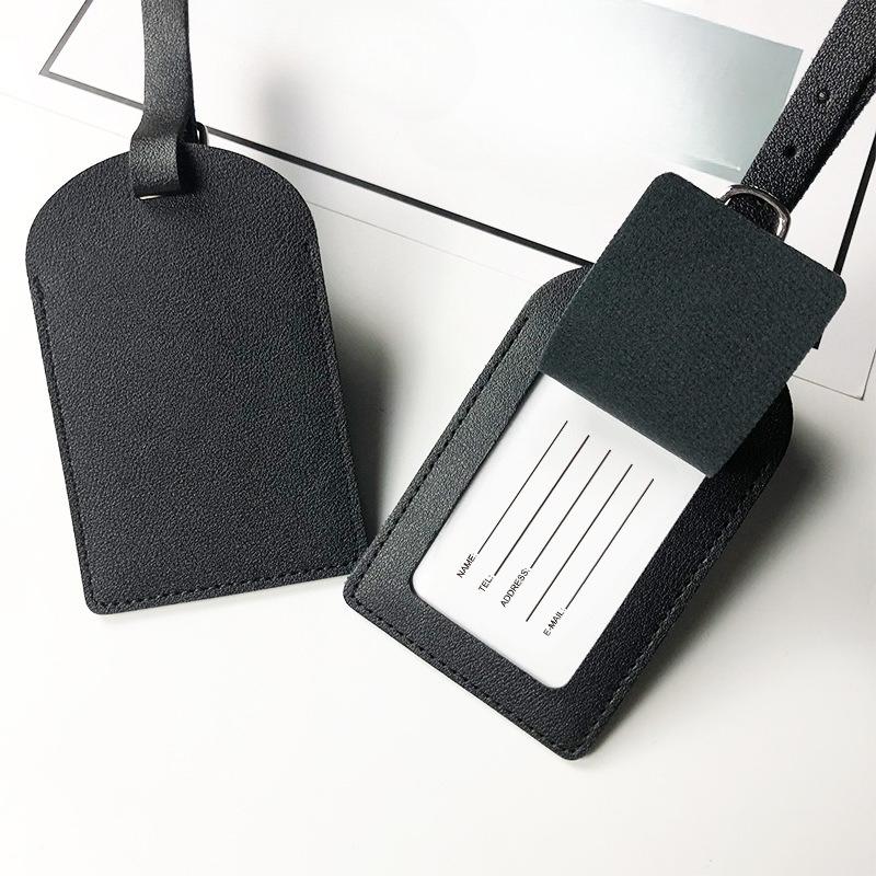 PU Leather Luggage Tags for Women Men Suitcase ID Address Name Holder Travel Accessories Portable Label