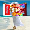 Personalized customized proof beach towel with plim plim pattern - soft, absorbent,quick-drying,perfect swimming,camping&bathing