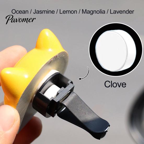 Car Air Outlet Perfume Cute Pet Vent Clip, Elephant/Dog/Lamb/Hippo/Penguin Dashboard Resin Decoration Trim Freshener Diffuser for Auto Interior