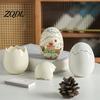 Unique Housewarming Gift Ceramic Eggshell Candle Holder for Scented Candles, Candles Modern Living Room Decor Container, Minimalist Art Ornament Home