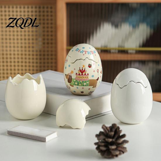 Unique Housewarming Gift Ceramic Eggshell Candle Holder for Scented Candles, Candles Modern Living Room Decor Container, Minimalist Art Ornament Home