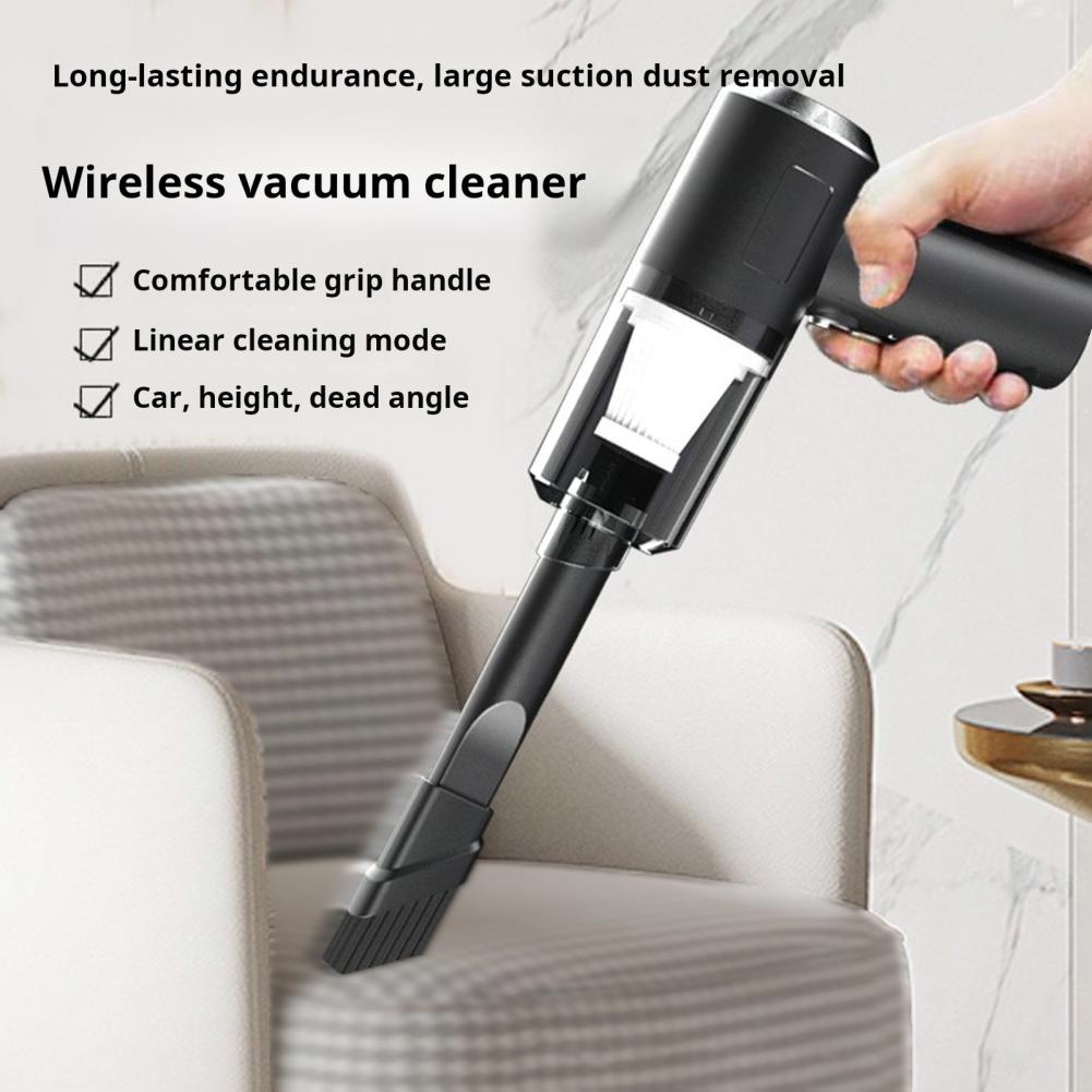Car Vacuum Portable Rechargeable Car Vacuum Cleaner with Strong Suction Powerful Motor Low Noise for Wireless Cleaning On Go
