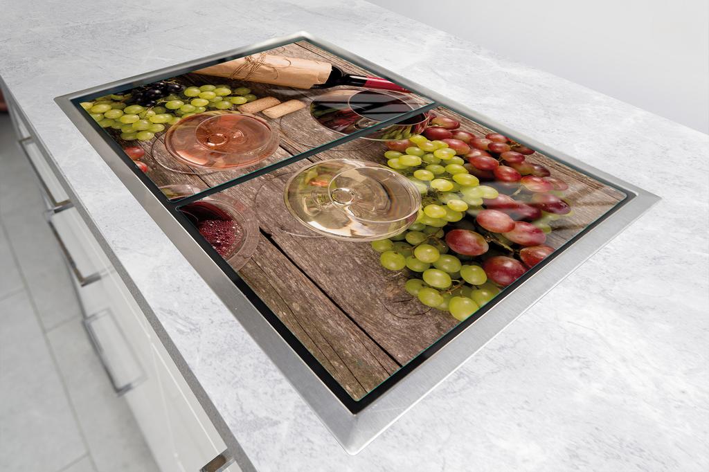 SZKLANA PŁYTA OCHRONNA DO KUCHNI 2x35x52 WINO