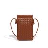 Borsa a Spalla Retro per Cellulare Intrecciata a Mano Moda Stile Casual Pochette da Donna