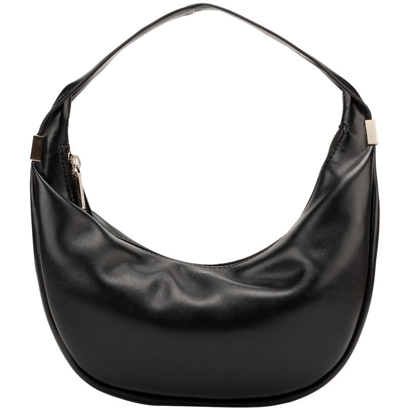 

Calvin Klein Minimalist Commuter Niche Pleated Zipper Underarm Bag Crescent Bag Women Handbags Space-Black 4F3010G-UB1 UB1-Space Black