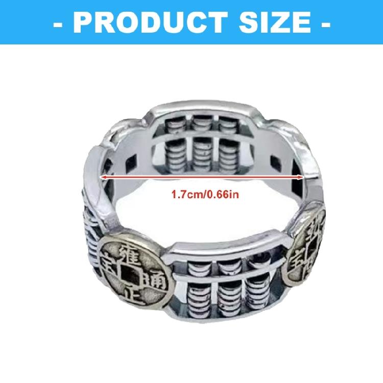 Anneaux de Perles pour Boulier Pièce de Monnaie Cuivre Motifs Ethniques Rétro Ouverture Réglable Pour Hommes et Femmes S