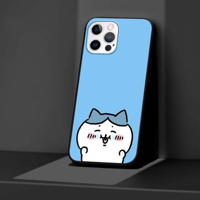 Case For Apple Iphone 11 13 12 Mini 14 Pro Max Xr 7 8 +Se 2020 Xs 6 6s Plus 5 5s Black Silicone Phone Cover Chiikawa Cartoon