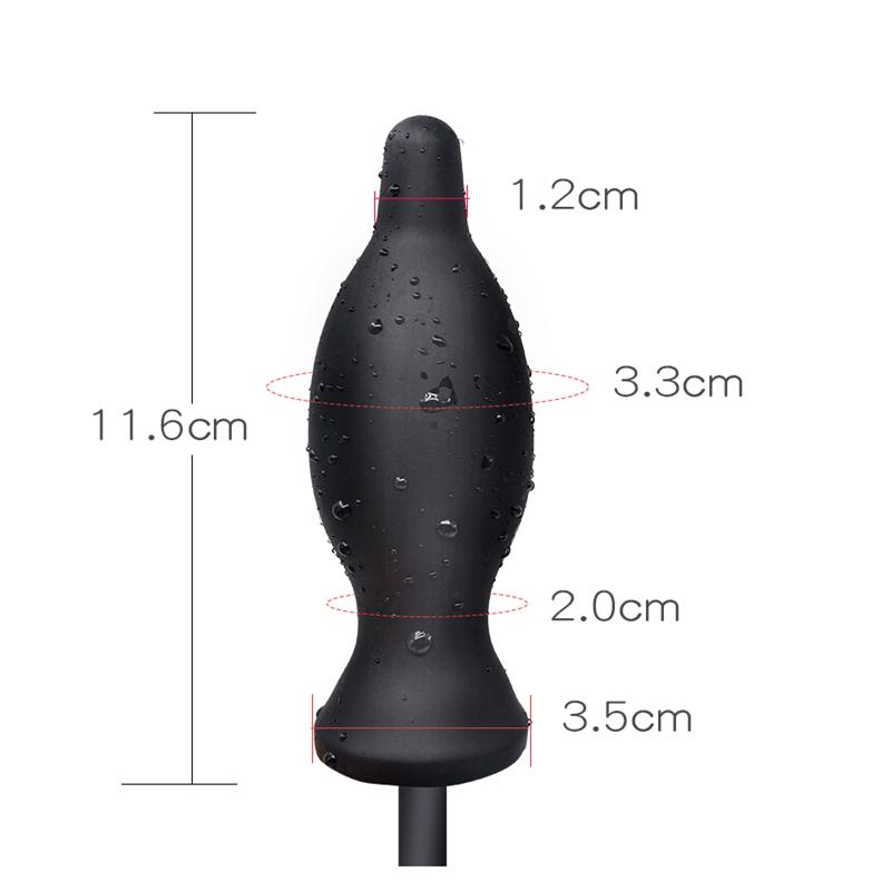 Oppblåsbar analvibratorpumpe analdilatator utvidbar 10 hastigheter vibrerende buttplugg analballer sexleketøy