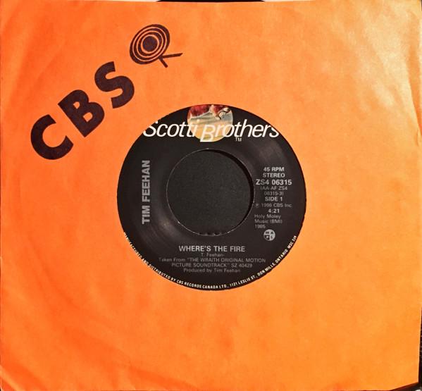

7inch Record TIM FEEHAN LION 5 Wheres The Fire Never Surrender ZS406315 Scotti Bros. Re 1986 Canada Rock Used