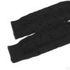 Women Winter Fingerless Long Knit Wrist Arm Warmer with Finger Holes