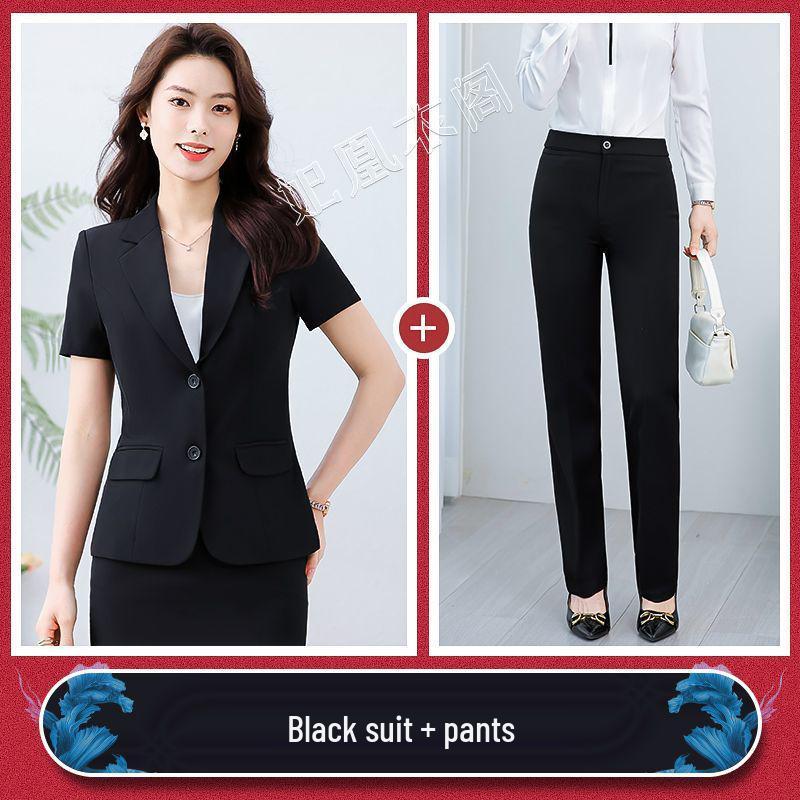 2026 High-End Women's Summer Professional Suit Set - Skirt & Blazer for Office