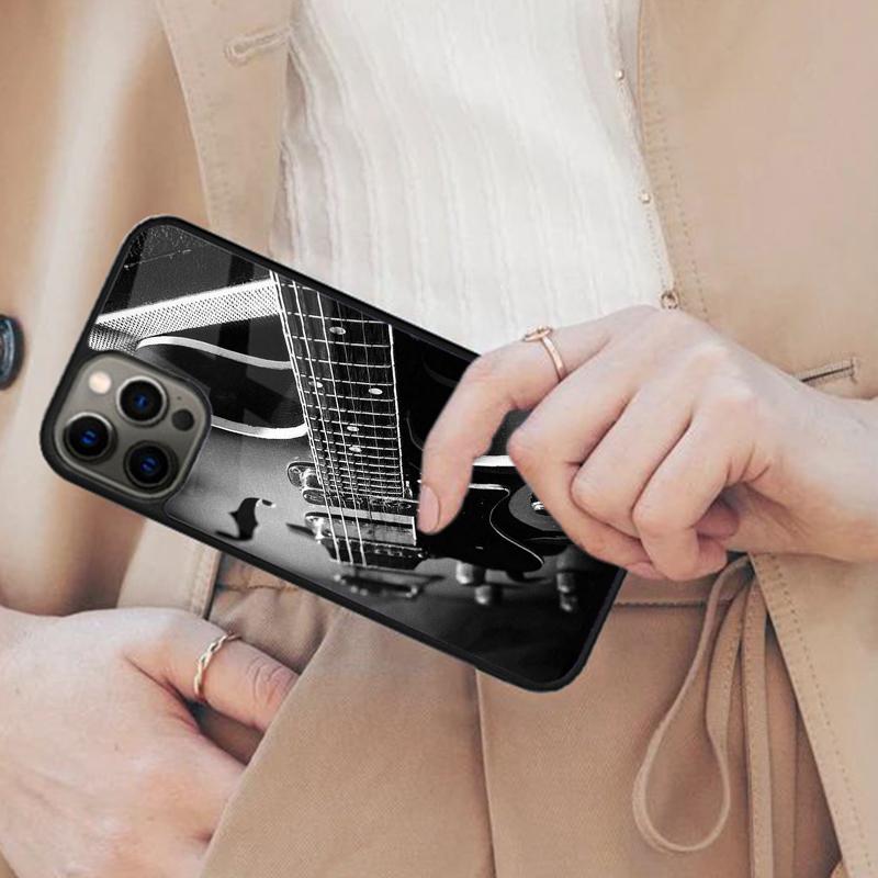 

Rock Music Instrument Guitar Magnetic Phone Case For APPLE iPhone 17 Air 16 14 13 12 Pro Max 15 Plus Wireless MagSafe Cover iPhone 13mini