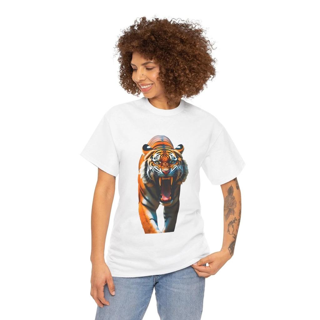 Roaring Tiger Fierce Wildlife Graphic T-Shirt