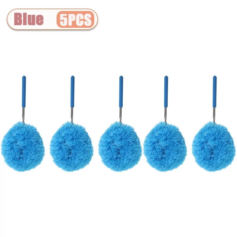 1-10PCS Extendable Feather Duster for Home Cleaning Washable Reusable Dusting Stick for Ceiling Corner Gap Furniture